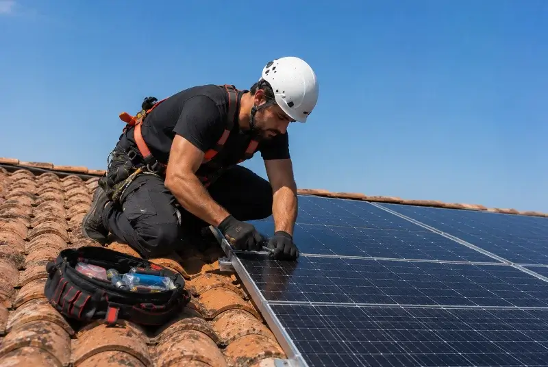 Maintenance et monitoring de panneaux solaires à Guignen